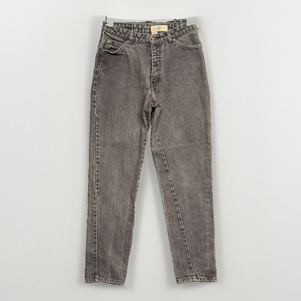 VTG 90s Gap Denim Black Faded Slim Tapered High Rise Mom Jeans Size 11/12 Work